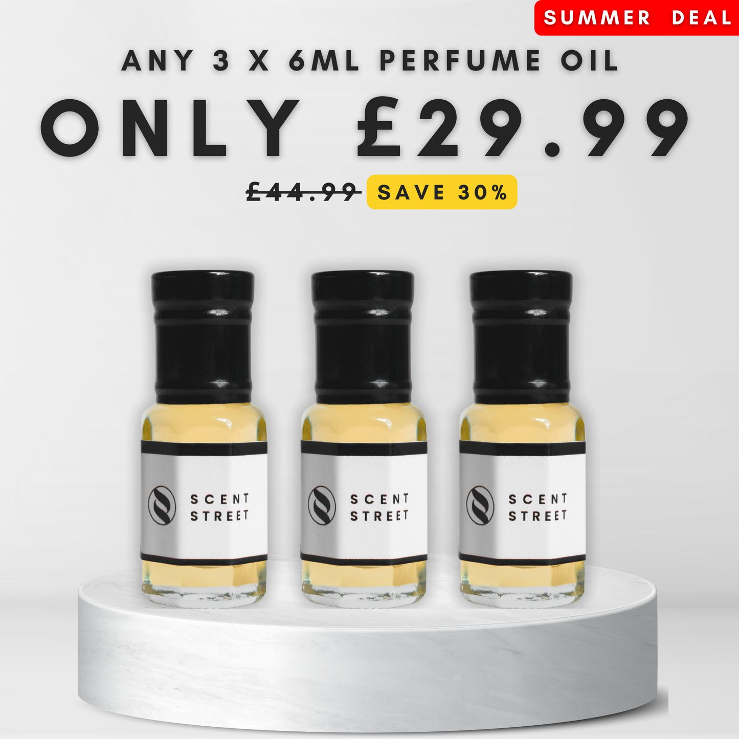 3 x 6ml Perfume Oils